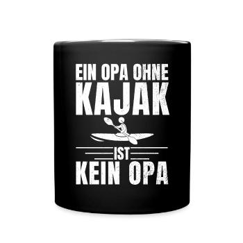 Kajak Geschenkidee Kanu Paddeln Kajakfahren - Tasse einfarbig - Schwarz - Vorne