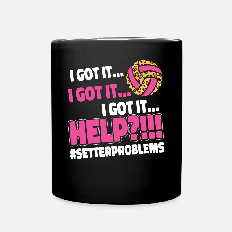 Volleyball Player Team Setter - Full Colour Mug - black