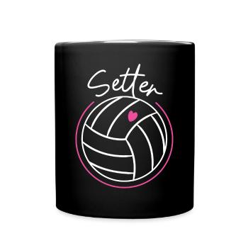 Joueur de volleyball Team Setter - Mug uni - noir - Devant