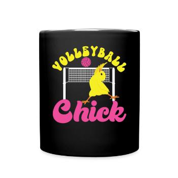 Volleyball Player Team Chicken - Full Colour Mug - black - Front