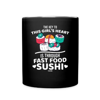 Sushi - Tasse einfarbig - Schwarz - Vorne