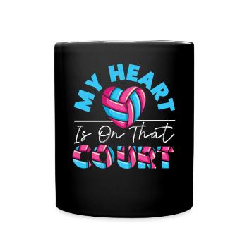 Volleyball Player Team Mom Mother - Full Colour Mug - black - Front