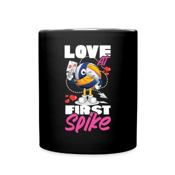 Volleyball Player Team Love At - Full Colour Mug - black - Front