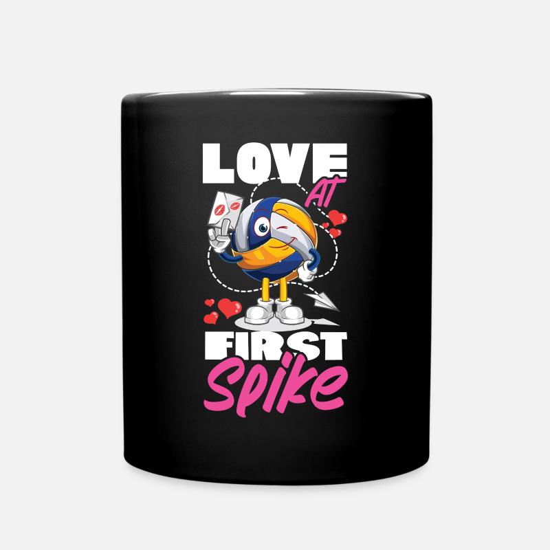 Volleyball Player Team Love At - Tasse einfarbig - Schwarz
