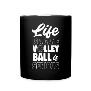 La vie d’équipe de joueur de volleyball est un - Mug uni - noir - Devant