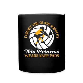 Volleyball Player Team Forget The - Tasse einfarbig - Schwarz - Vorne