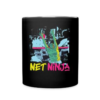 Joueur de volleyball Équipe Ninja 80s - Mug uni - noir - Devant