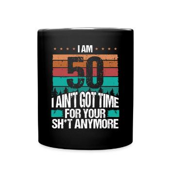 Funny 50th Birthday Idea Vintage 50 Year Old - Tasse einfarbig - Schwarz - Vorne