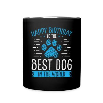 Idée d’anniversaire pour chien Maman Humour Chien Papa Anniversaire - Mug uni - noir - Devant