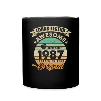 1987 Anniversaire Retro Orginal - Mug uni - noir - Devant