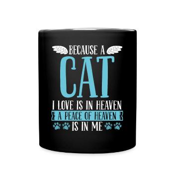 Grieving Cat Lover Cat Grief Pet Loss of Cat - Tasse einfarbig - Schwarz - Vorne