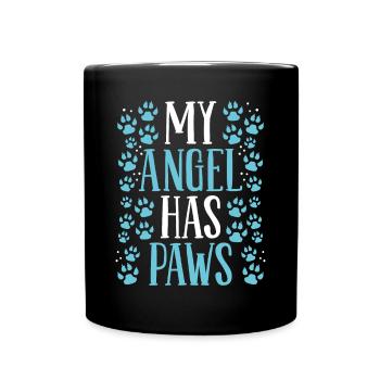 Perte du chat Mon ange a des pattes Souvenir du chat - Mug uni - noir - Devant