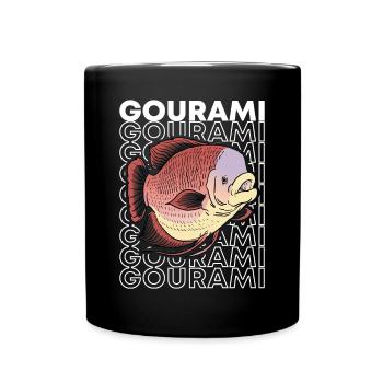 Giant Gourami Fish 80's Monster Fish Keeper - Full Colour Mug - black - Front