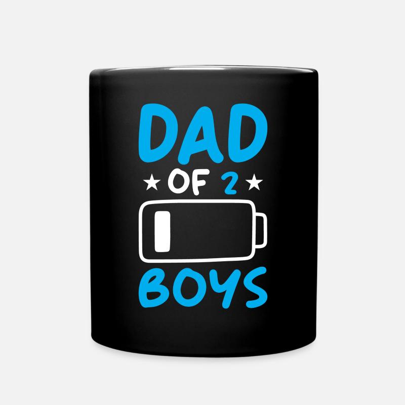 Dad of 2 Boys - Tasse einfarbig - Schwarz
