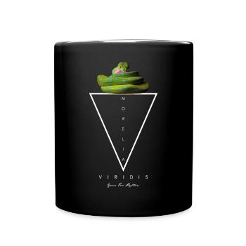 Grüner Baum Python Modern Geometric - Tasse einfarbig - Schwarz - Vorne