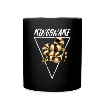 Kalifornischer Kingsnake Snake Keeper - Tasse einfarbig - Schwarz - Vorne