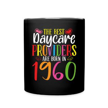 Fournisseur de services de garde né en 1960 Enseignant de garde d’enfants - Mug uni - noir - Devant