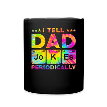 Chimiste Tableau périodique Blagues de papa - Mug uni - noir - Devant