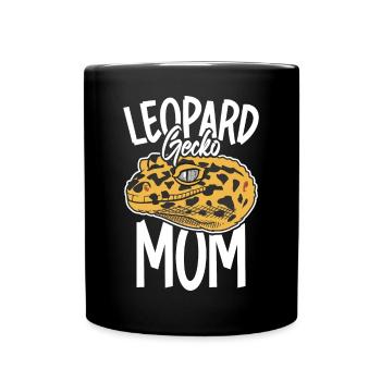 Leopard Gecko Mutter Reptilienpfleger Gecko Mutter - Tasse einfarbig - Schwarz - Vorne