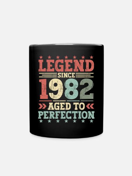 Legend 1982 Vintage Cadeau d’anniversaire - Mug uni - noir