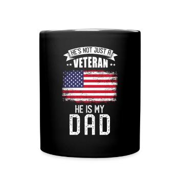 Veteran Papa USA - Tasse einfarbig - Schwarz - Vorne