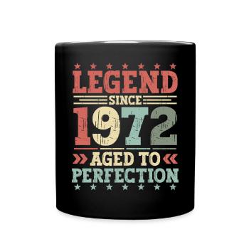 Legend 1972 Vintage Birthday Gift - Full Colour Mug - black - Front