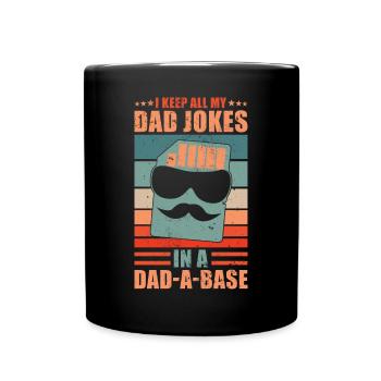 Papa plaisante Papa une base - Mug uni - noir - Devant