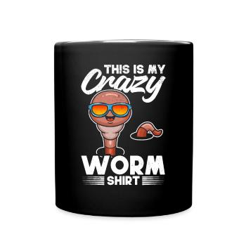 This is my crazy worm shirt Worm Farmer Cool - Full Colour Mug - black - Front