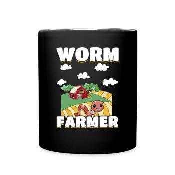 Worm Composting Worm Farms Funny Wur - Full Colour Mug - black - Front
