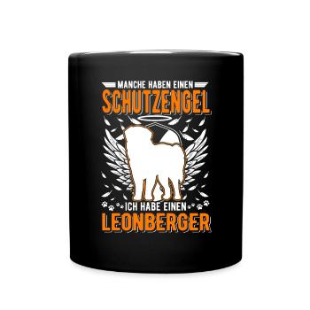 Leonberger Guardian Angel - Full Colour Mug - black - Front