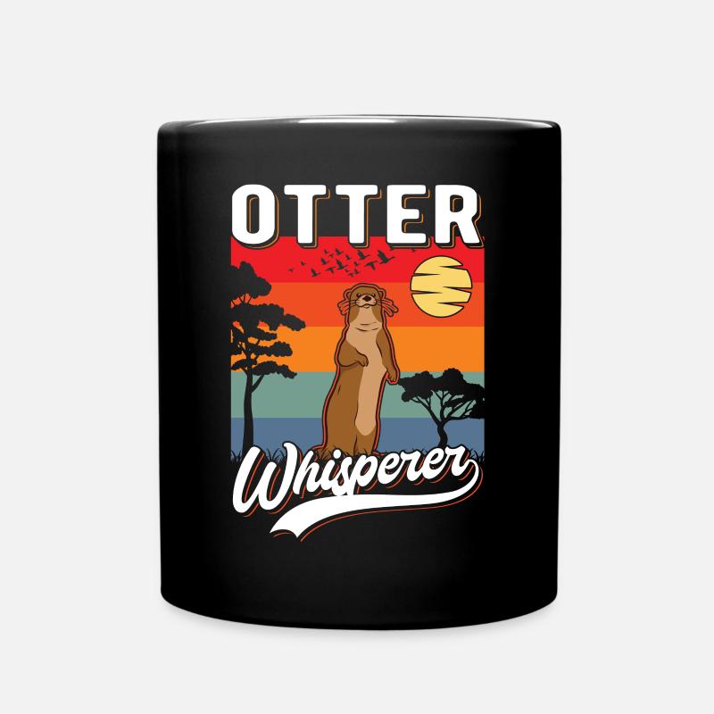 Otter Flüsterer Otter Whisperer Seeotter - Tasse einfarbig - Schwarz