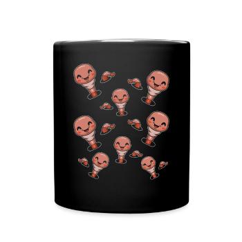 Compost Worms Nice Worm Funny Wur - Full Colour Mug - black - Front