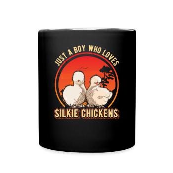 Poulet Silk Jeune Poulet Silkie - Mug uni - noir - Devant