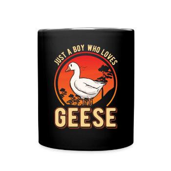 Geese Young goose breeder goose - Full Colour Mug - black - Front