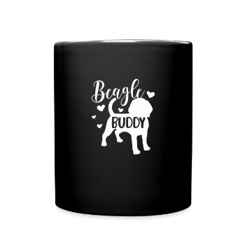Beagle Hund Hunde Hundeliebhaber Haustier Geschenk - Tasse einfarbig - Schwarz - Vorne