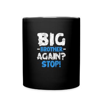 Grand frère - Mug uni - noir - Devant