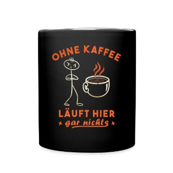 Kaffeetrinker Morgenmuffel Kaffeeliebhaber - Tasse einfarbig - Schwarz - Vorne