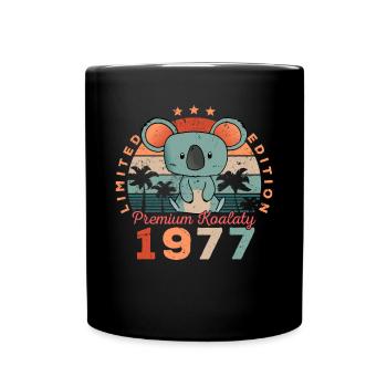 Year of birth 1977 Birthday Koala Koala Bear - Full Colour Mug - black - Front