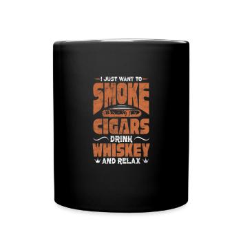 Whisky de cigare - Mug uni - noir - Devant