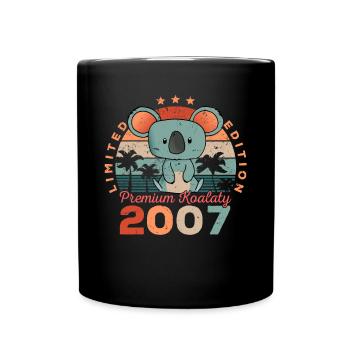 Année de naissance 2007 Anniversaire Koala Koala Bear - Mug uni - noir - Devant