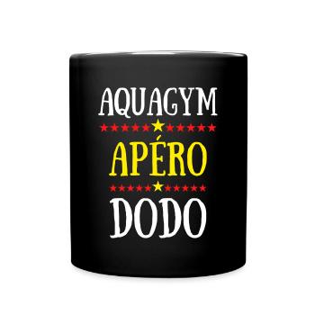 aquagym apéro dodo - Mug uni - noir - Devant