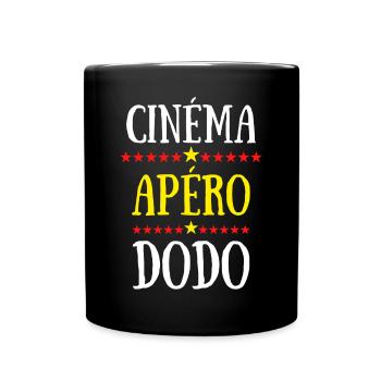 cinéma apéro dodo - Mug uni - noir - Devant