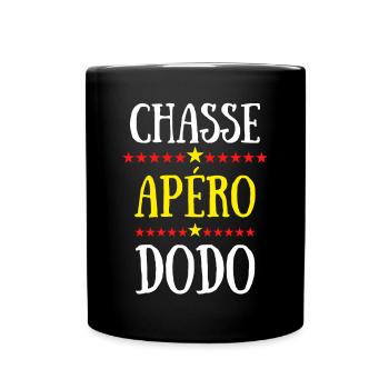 chasse apéro dodo - Mug uni - noir - Devant