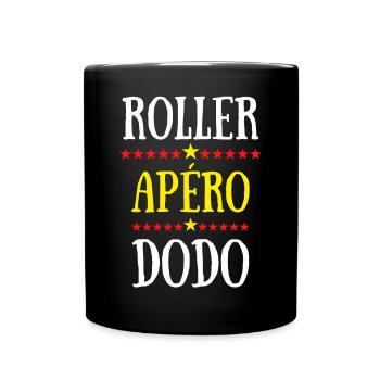 roller apéro dodo - Mug uni - noir - Devant
