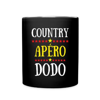 country apéro dodo - Mug uni - noir - Devant