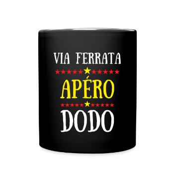 via ferrata apéro dodo - Mug uni - noir - Devant