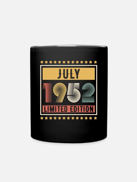Vintage July 1952 Limited Edition Birthday - Tasse einfarbig - Schwarz