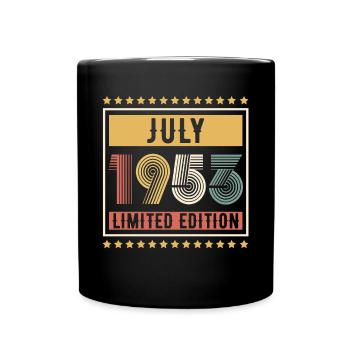 Vintage July 1953 Limited Edition Birthday - Full Colour Mug - black - Front