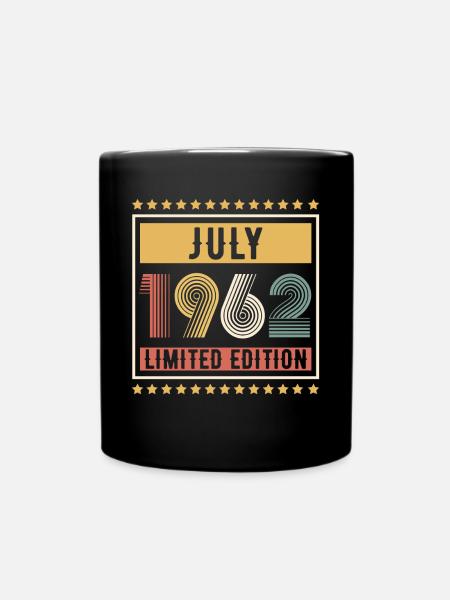 Vintage July 1962 Limited Edition Birthday - Tasse einfarbig - Schwarz