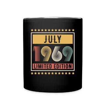 Vintage July 1969 Limited Edition Birthday - Full Colour Mug - black - Front